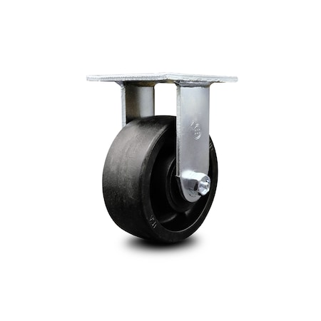 Service Caster 5 Inch Glass Filled Nylon Wheel Rigid Caster with Roller Bearing SCC-30R520-GFNR